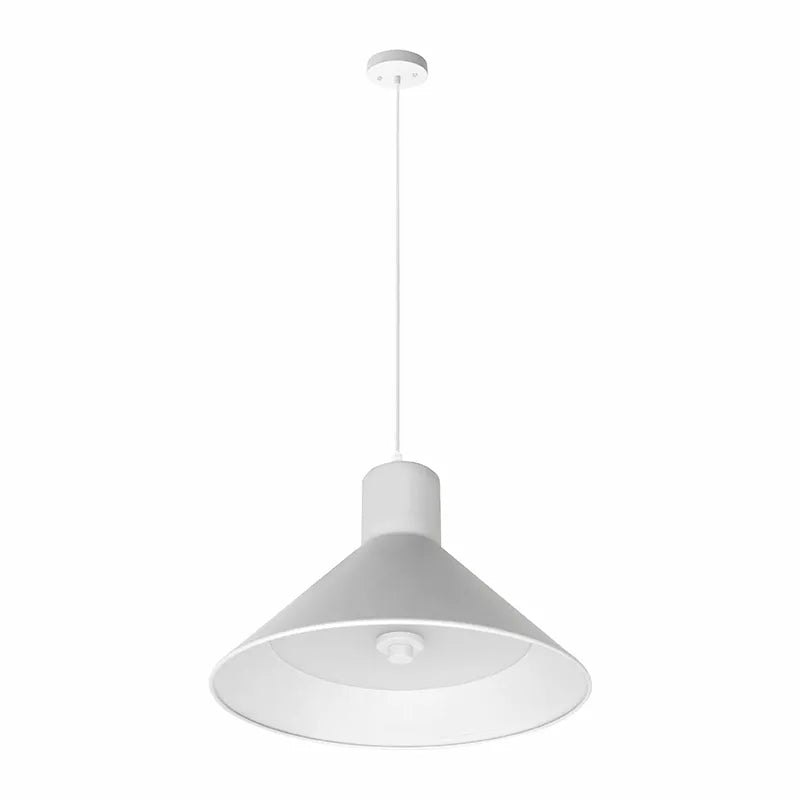 Westgate LCFC-MCT5-WH 25W LED Integrated Modern Cone Pendant Light White Finish 27K/30K/35K/40K/50K 120V