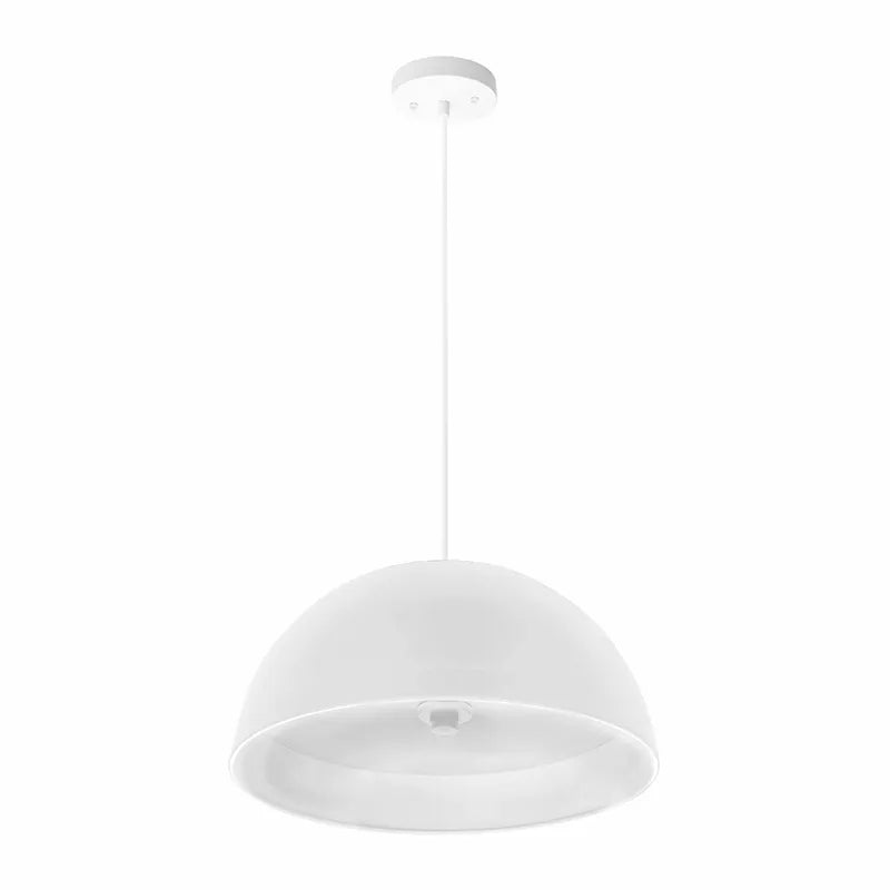 Westgate LCFD-MCT5-WH 25W 12" LED Modern Dome Pendant Light White Finish 27K/30K/35K/40K/50K 120V