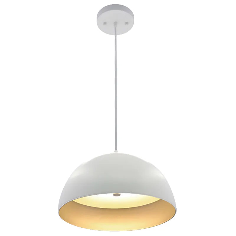 Westgate LCFD-MCT5-WS 25W 12" LED Modern Dome Pendant Light White/Silver Finish 27K/30K/35K/40K/50K 120V