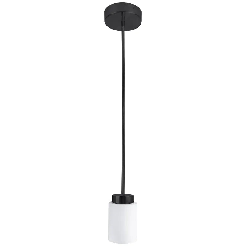 Westgate LCFE-MCT5-BK 12W LED Glass Lens Pendant Light Black Finish 27K/30K/35K/40K/50K 120V