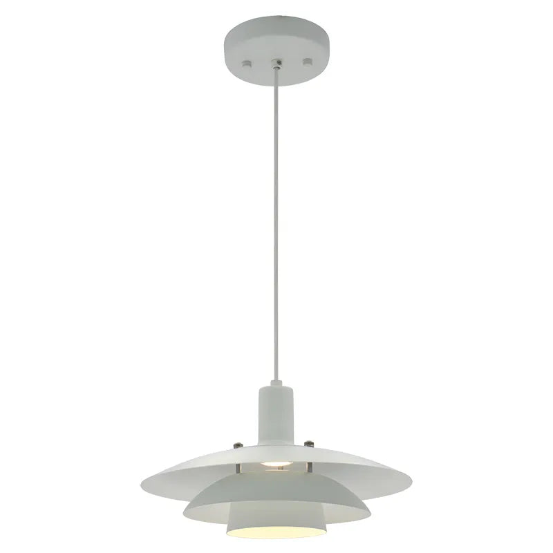 Westgate LCFL-MCT5-WH 10W LED Designer Pendant Light White Finish 27K/30K/35K/40K/50K 120V