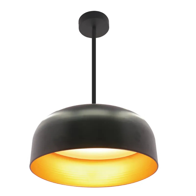 Westgate LCFP-MCT5-BG 40W 24" LED Pan Pendant Light Black/Gold Finish 27K/30K/35K/40K/50K 120V