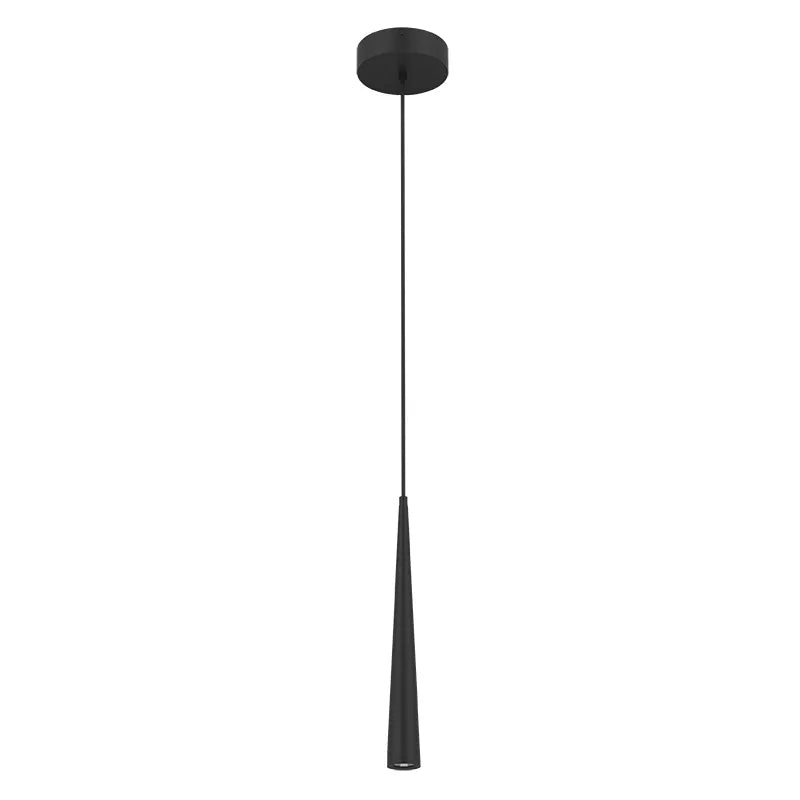 Westgate LCFT-MCTP-BK 3W/6W/9W LED Tapered Pendant Light Black Finish 30K/40K/50K 120V