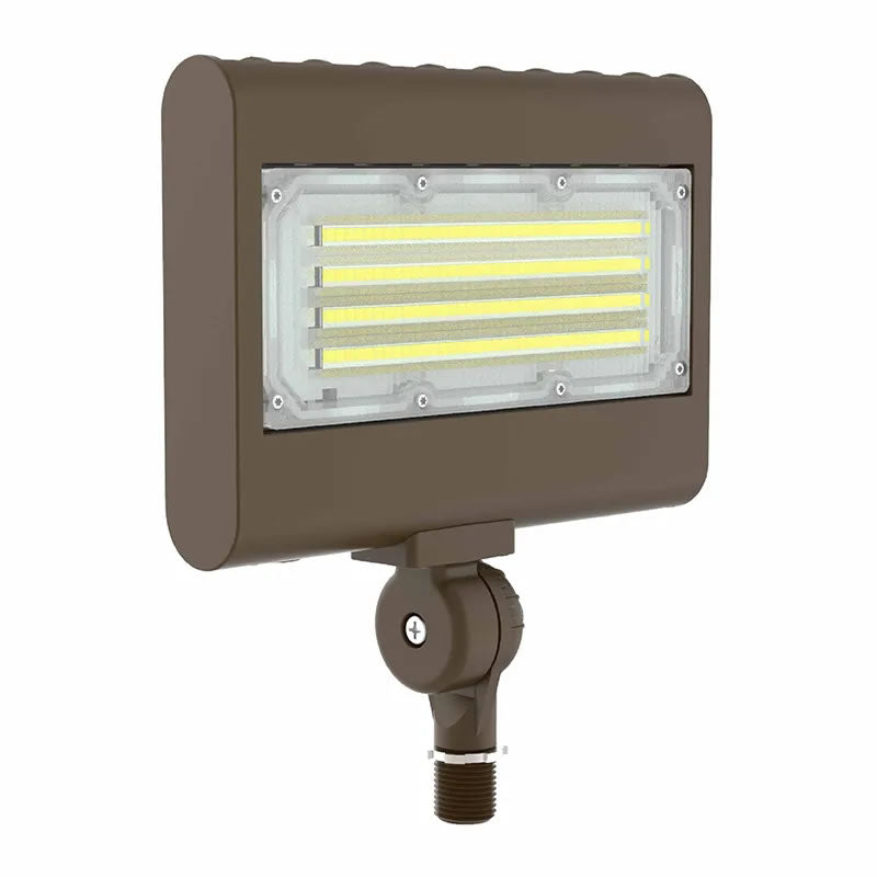 Westgate LFX-SM-10-30W-MCTP-KN 10/15/20/30-Watt LED Small Flood Light 30K/40K/50K/57K with 1/2" Knuckle Bronze Finish 120-277V