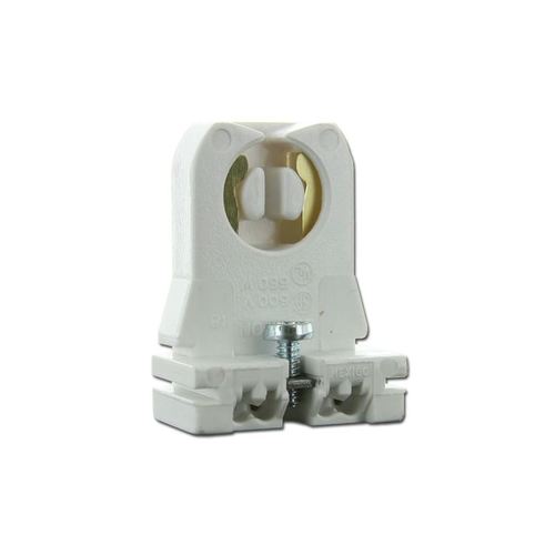 LH0519 Non-shunted T8-T12 medium bipin lamp holder/socket with slide on or screw mounting