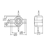 LH0647 E11 mini-candelabra base lamp holder/socket with two hole mounting and 47" leads