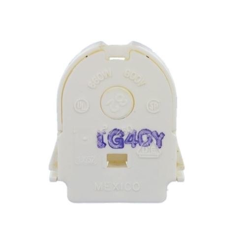 LH0759 Unshunted, T8 only, rotary locking lamp holder/socket with push fit mounting and post/stop