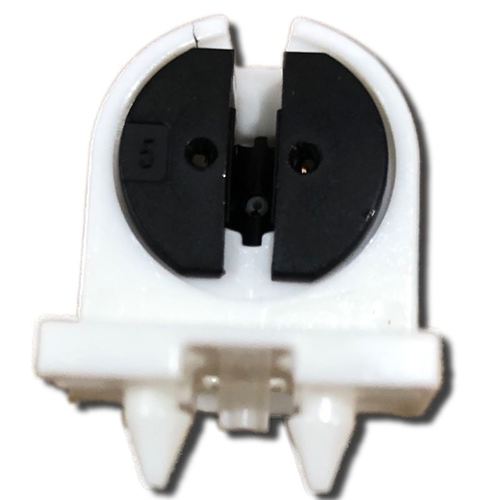 LH0994 Unshunted, T5 miniature bipin lamp holder/socket, rotary locking with base split pins