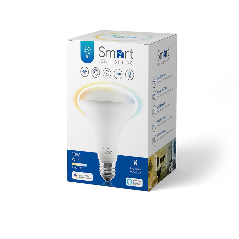 Euri Lighting LIS-B1002 10 Watt BR30 Smart LED 2000K-5000K 120V