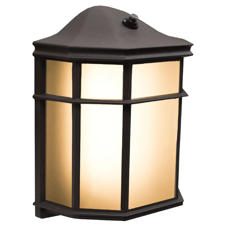 Westgate LRS-A-40K-PC 12W Lantern Fixture with Photocell Bronze Finish 4000K 120V