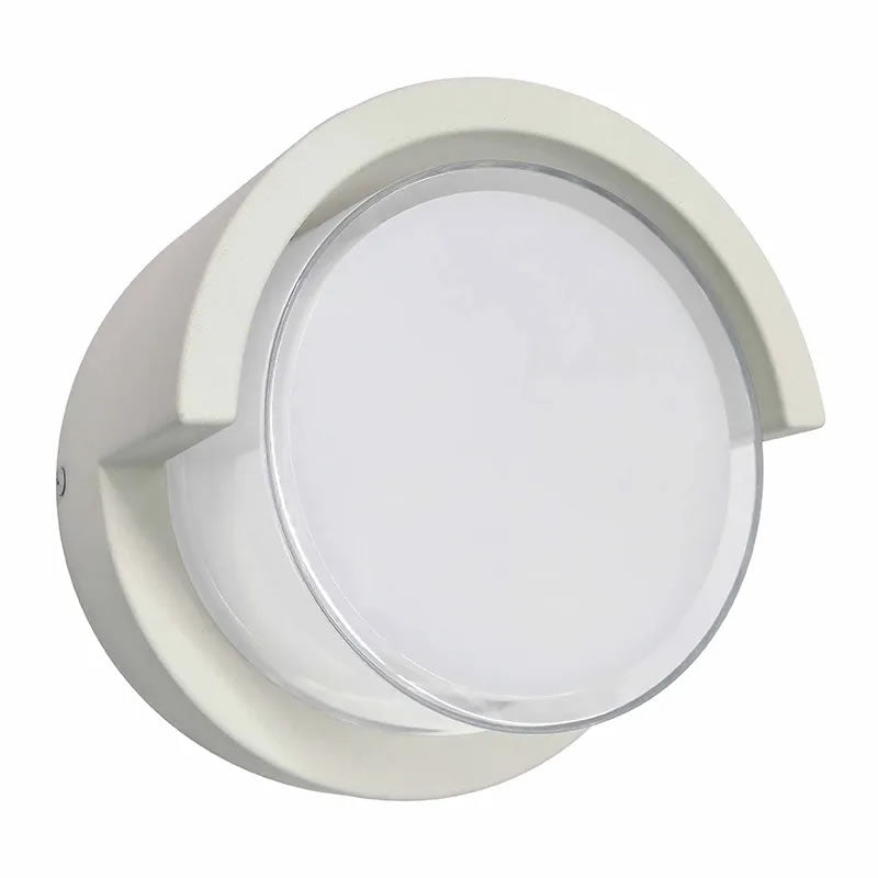 Westgate LRS-F-MCT-C90-WH 12W LED Round Wall Light Fixture White Finish 30K/40K/50K 120V