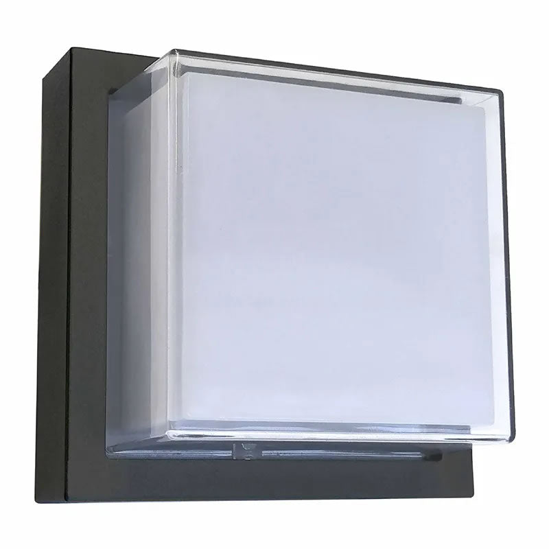 Westgate LRS-G-MCT-C90-BK 12W LED Square Wall Light Fixture Black Finish 30K/40K/50K 120V