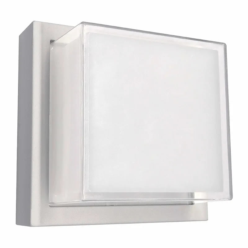 Westgate LRS-G-MCT-C90-WH 12W LED Square Wall Light Fixture White Finish 30K/40K/50K 120V