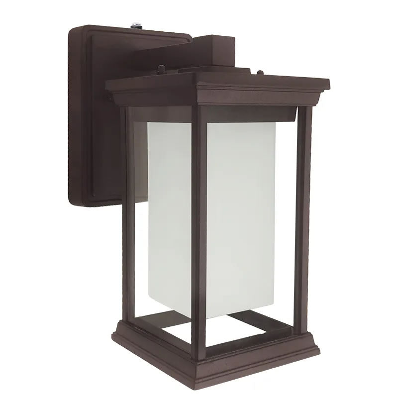 Westgate LRS-M1-MCT-P-ORB 12W 10" Residential Lantern Frosted Lens Oil-Rubbed Bronze Finish Photocell 30K/40K/50K 120V