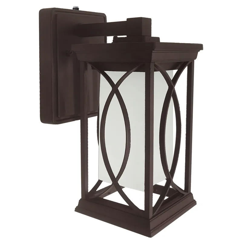 Westgate LRS-M2-MCT-P-ORB 12W 10" Residential Lantern Frosted Lens Oil-Rubbed Bronze Finish Photocell 30K/40K/50K 120V