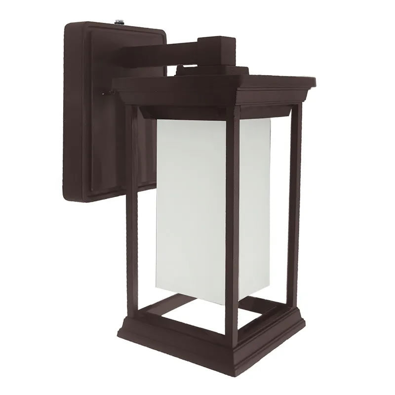 Westgate LRS-N1-MCT-P-ORB 20W 13" Residential Lantern Frosted Lens Oil-Rubbed Bronze Finish Photocell 30K/40K/50K 120V