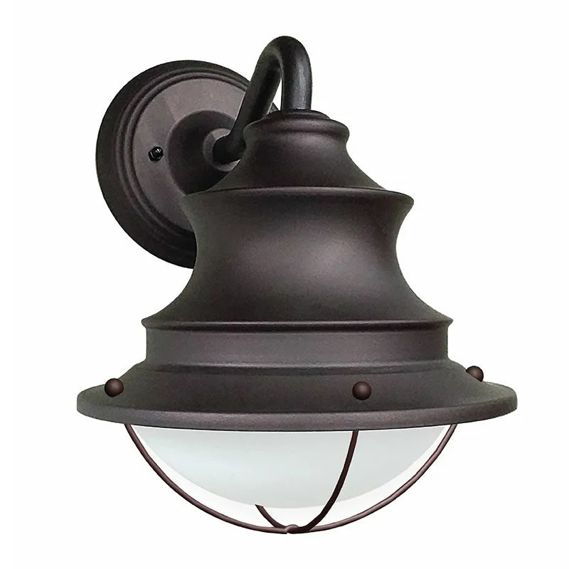 Westgate LRS-SWG-MCT5-ORB 12W Seaside Wall Lantern Fixture with Wireguard Oil-Rubbed Bronze Finish 27K/30K/35K/40K/50K 120V