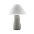 Kibun K70603 MUSHROOM Rechargeable Cordless LED Table Lamp, 3-Levels Brightness Touch Sensor Control, Gray