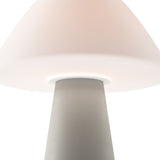 Kibun K70603 MUSHROOM Rechargeable Cordless LED Table Lamp, 3-Levels Brightness Touch Sensor Control, Gray