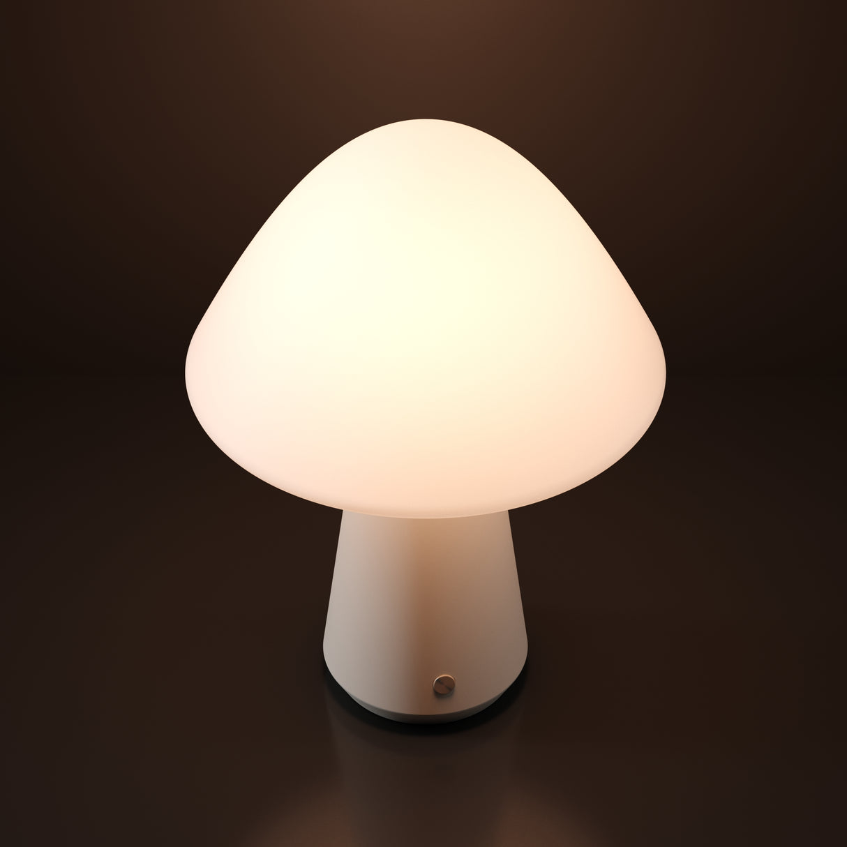 Kibun K70603 MUSHROOM Rechargeable Cordless LED Table Lamp, 3-Levels Brightness Touch Sensor Control, Gray
