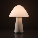 Kibun K70603 MUSHROOM Rechargeable Cordless LED Table Lamp, 3-Levels Brightness Touch Sensor Control, Gray