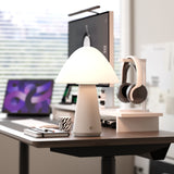 Kibun K70603 MUSHROOM Rechargeable Cordless LED Table Lamp, 3-Levels Brightness Touch Sensor Control, Gray