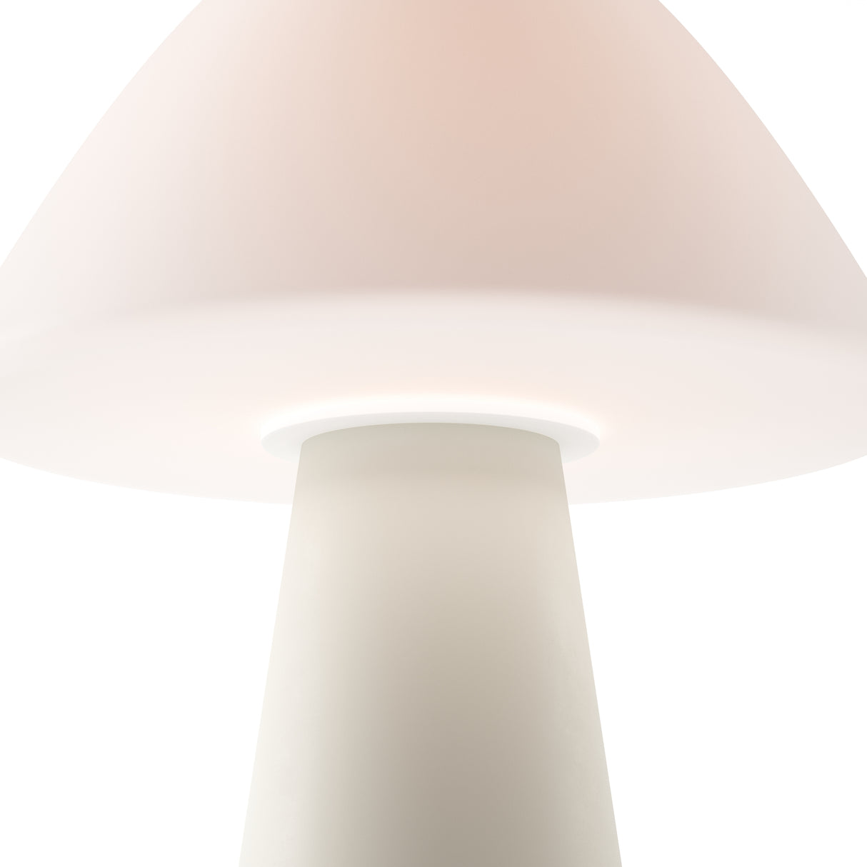 Kibun K70600 MUSHROOM Rechargeable Cordless LED Table Lamp, 3-Levels Brightness Touch Sensor Control, Off White