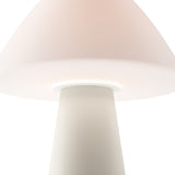 Kibun K70600 MUSHROOM Rechargeable Cordless LED Table Lamp, 3-Levels Brightness Touch Sensor Control, Off White