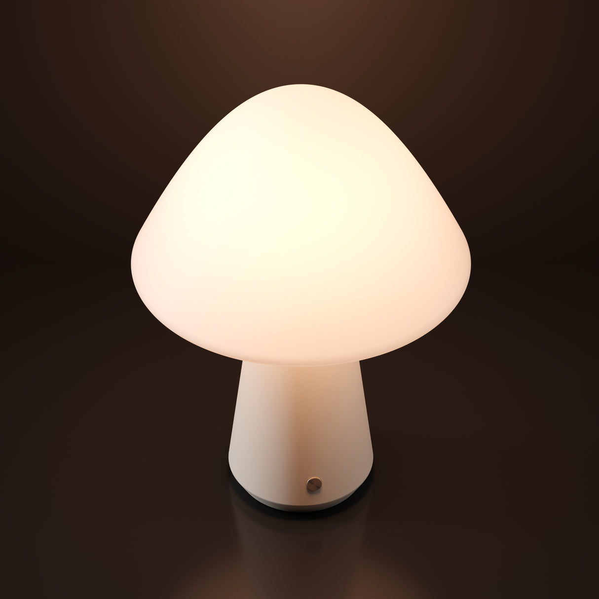 Kibun K70600 MUSHROOM Rechargeable Cordless LED Table Lamp, 3-Levels Brightness Touch Sensor Control, Off White