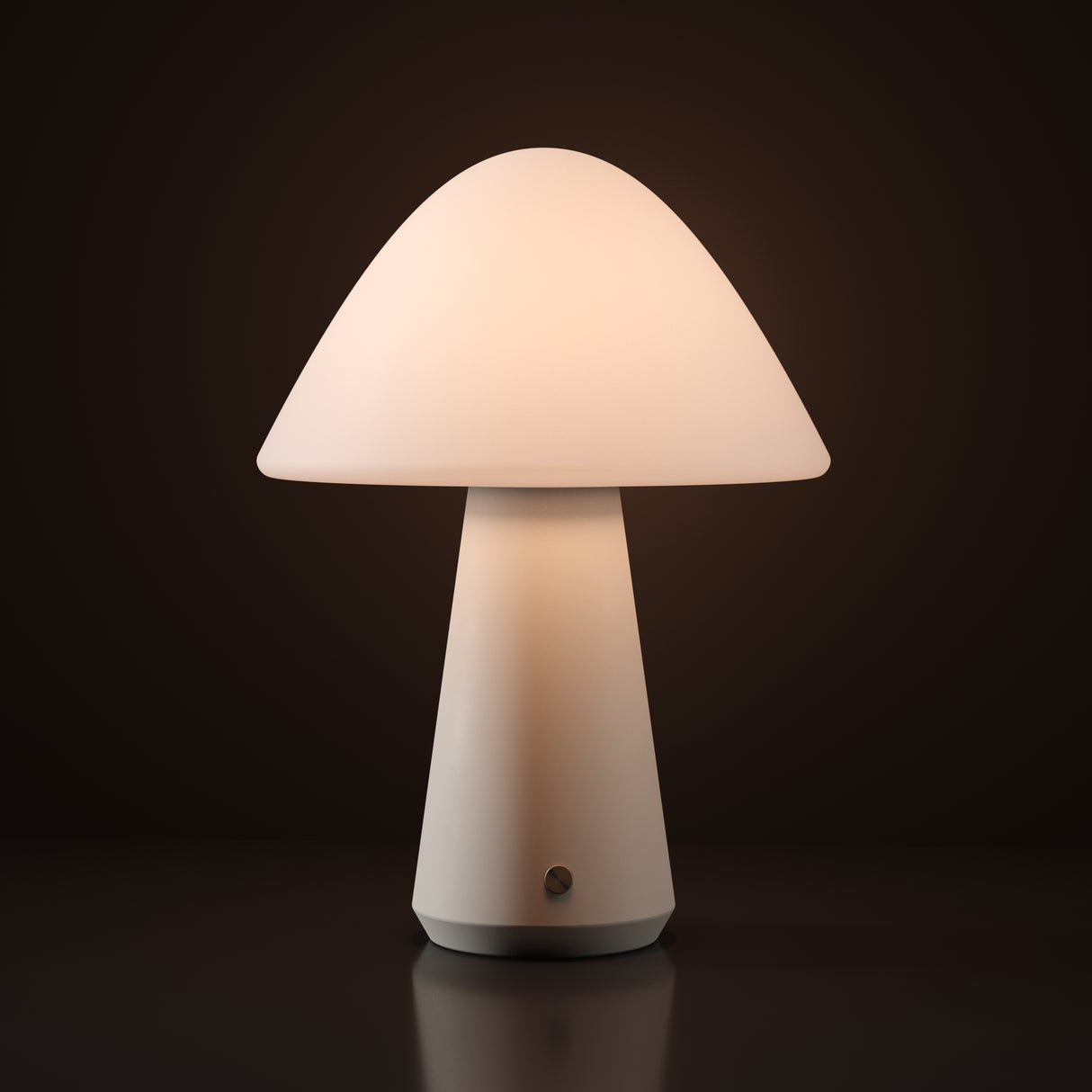 Kibun K70600 MUSHROOM Rechargeable Cordless LED Table Lamp, 3-Levels Brightness Touch Sensor Control, Off White