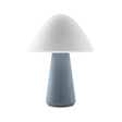 Kibun K70601 MUSHROOM Rechargeable Cordless LED Table Lamp, 3-Levels Brightness Touch Sensor Control, Stone Blue