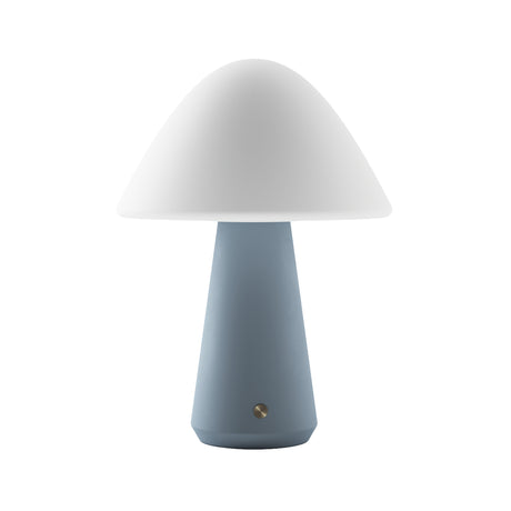 Kibun K70601 MUSHROOM Rechargeable Cordless LED Table Lamp, 3-Levels Brightness Touch Sensor Control, Stone Blue