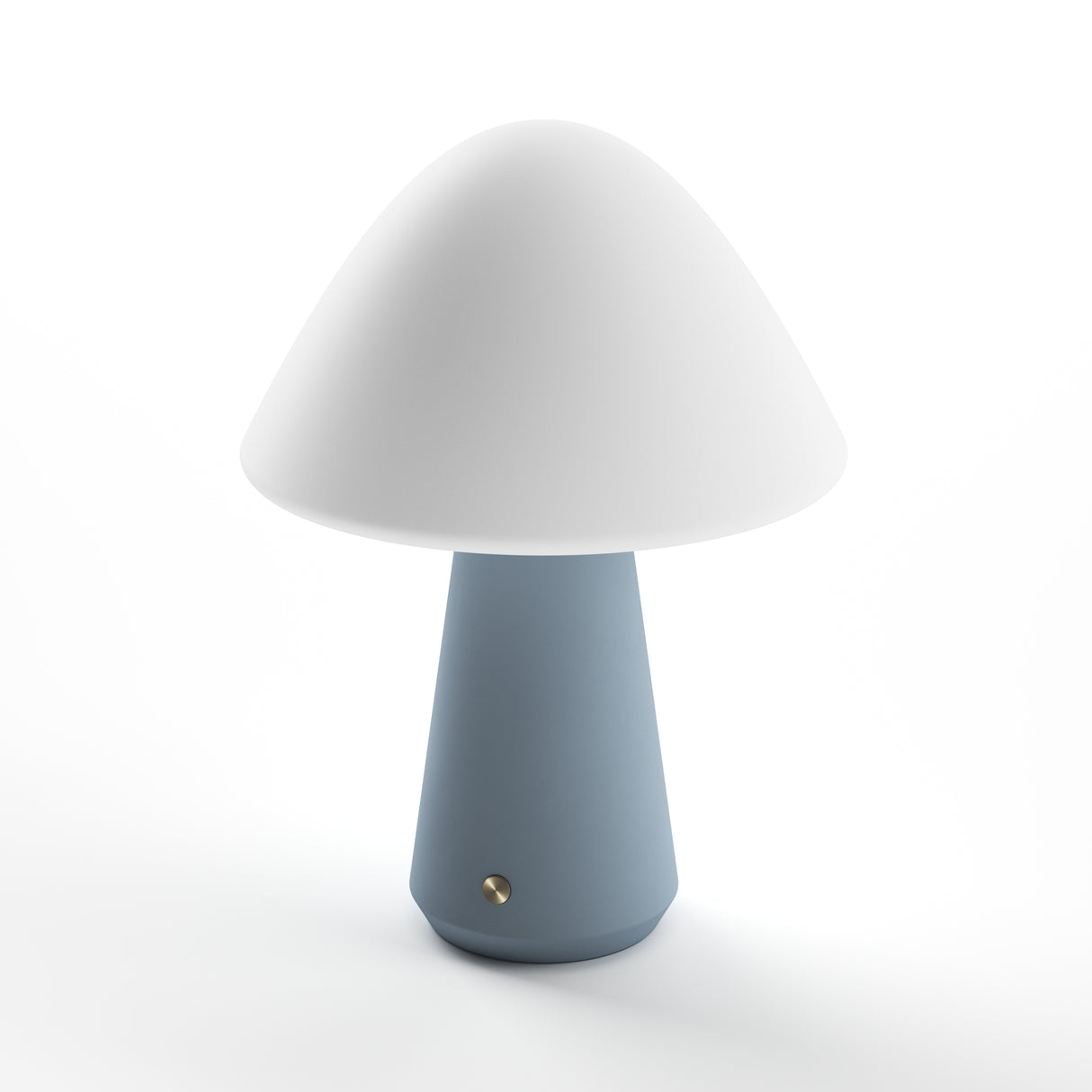 Kibun K70601 MUSHROOM Rechargeable Cordless LED Table Lamp, 3-Levels Brightness Touch Sensor Control, Stone Blue