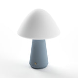 Kibun K70601 MUSHROOM Rechargeable Cordless LED Table Lamp, 3-Levels Brightness Touch Sensor Control, Stone Blue