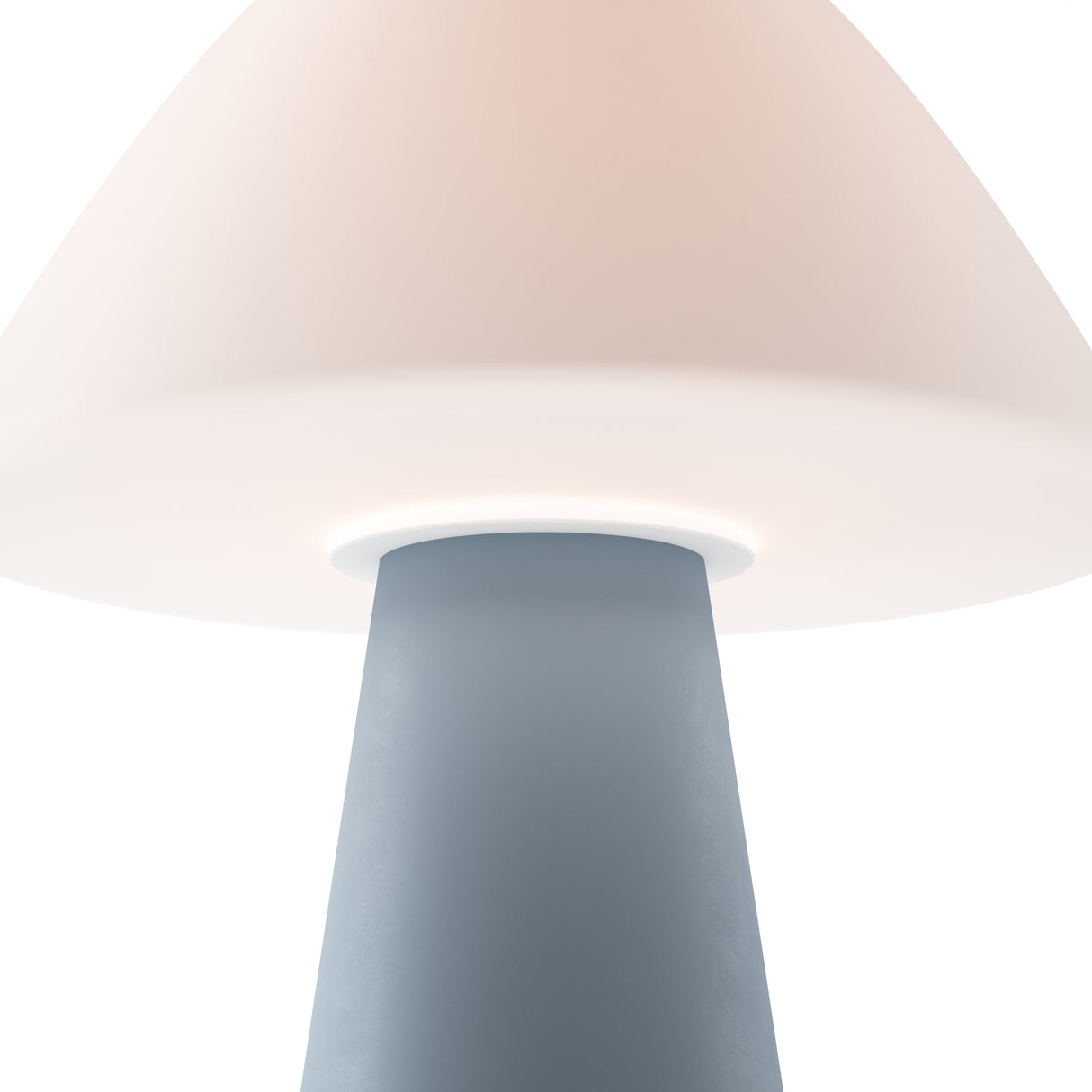 Kibun K70601 MUSHROOM Rechargeable Cordless LED Table Lamp, 3-Levels Brightness Touch Sensor Control, Stone Blue