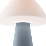 Kibun K70601 MUSHROOM Rechargeable Cordless LED Table Lamp, 3-Levels Brightness Touch Sensor Control, Stone Blue
