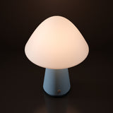 Kibun K70601 MUSHROOM Rechargeable Cordless LED Table Lamp, 3-Levels Brightness Touch Sensor Control, Stone Blue