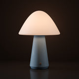 Kibun K70601 MUSHROOM Rechargeable Cordless LED Table Lamp, 3-Levels Brightness Touch Sensor Control, Stone Blue