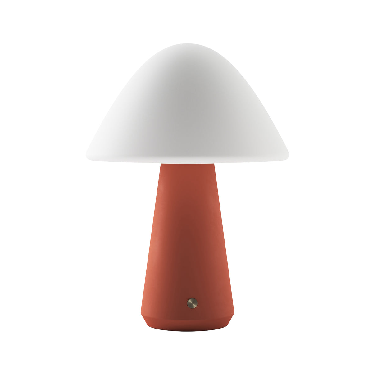 Kibun K70602 MUSHROOM Rechargeable Cordless LED Table Lamp, 3-Levels Brightness Touch Sensor Control, Terracotta
