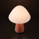 Kibun K70602 MUSHROOM Rechargeable Cordless LED Table Lamp, 3-Levels Brightness Touch Sensor Control, Terracotta