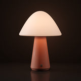 Kibun K70602 MUSHROOM Rechargeable Cordless LED Table Lamp, 3-Levels Brightness Touch Sensor Control, Terracotta