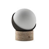 Kibun k70700 ORB Rechargeable Cordless LED Table Lamp, 3-Levels Brightness Touch Sensor Control, Travertine / Chocolate Bronze