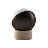 Kibun k70700 ORB Rechargeable Cordless LED Table Lamp, 3-Levels Brightness Touch Sensor Control, Travertine / Chocolate Bronze