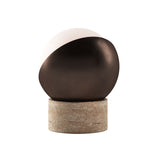 Kibun k70700 ORB Rechargeable Cordless LED Table Lamp, 3-Levels Brightness Touch Sensor Control, Travertine / Chocolate Bronze