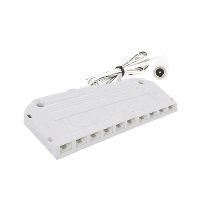 Westgate PL12-SPLIT10-WH 10-Hole White Mini Splitter with Female Socket & 40" Cord