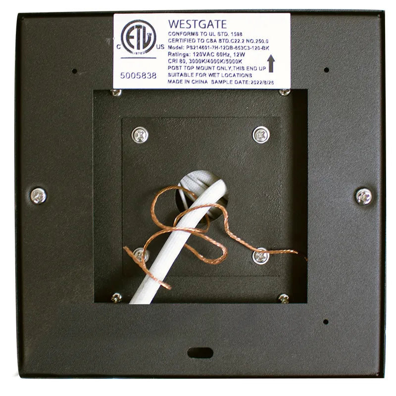 Westgate PML-L-MCT-ORB 18W LED Pier-Mount Light Fixture Oil Rubbed Bronze Finish 30K/40K/50K 120-277V