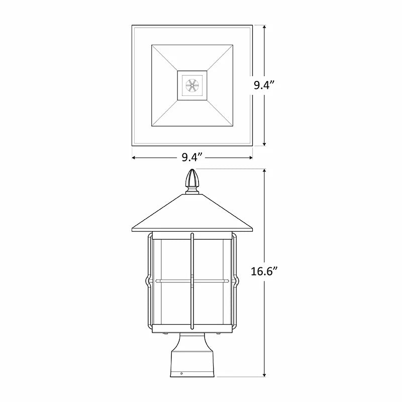 Westgate PML-MCT-BK 12W LED Pier-Mount Light Fixture Black Finish 30K/40K/50K 120-277V