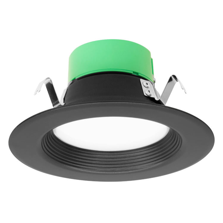 Westgate RDL4-BF-MCT5-BK 10-Watt LED 4" Round Baffle Metal Recessed Wet Location Black Finish Trim 27K/30K/35K/40K/50K 120V