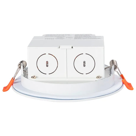 Westgate RSL4-JB-MCT5 10W LED 4" Slim Snap-In Canless Recessed Light with J-Box White Finish 27K/30K/35K/40K/50K 120V