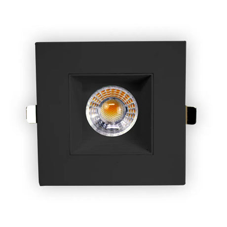 Westgate SDL2S-SB-MCT5-BK 9W 2" LED Square Canless Baffle/Smooth Recessed Light Black Finish 27K/30K/35K/40K/50K 120V